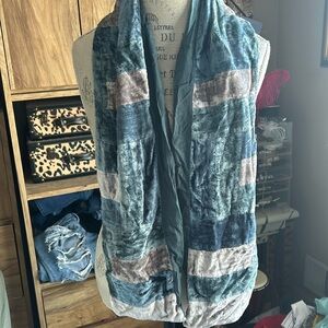 Accessorize Blue Crushed Velvet Scarf